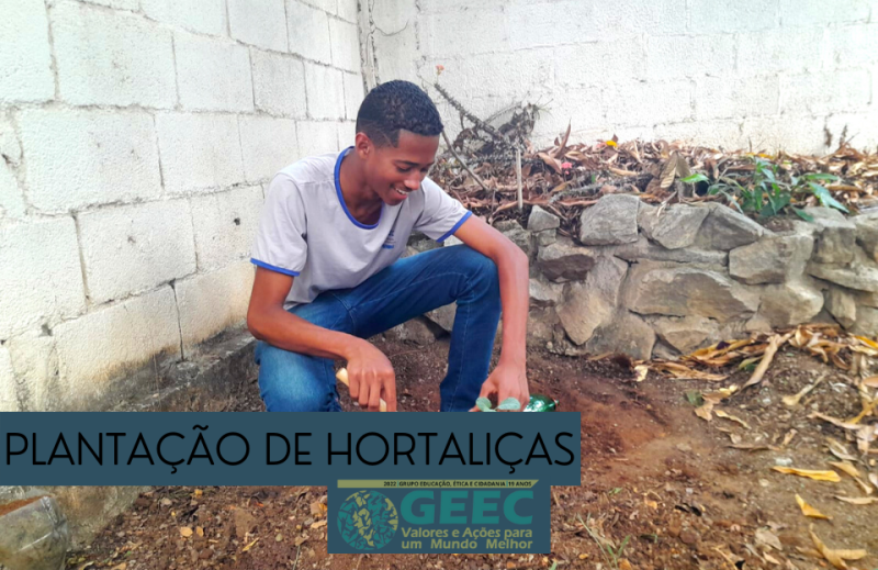 🌱 Turma de Aprendizagem participa de atividade de plantação de hortaliças no GEEC 🌱